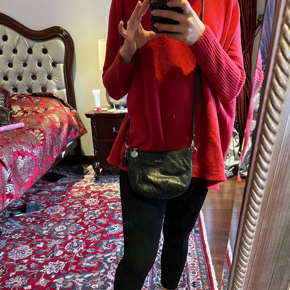Coach crossbody black leather